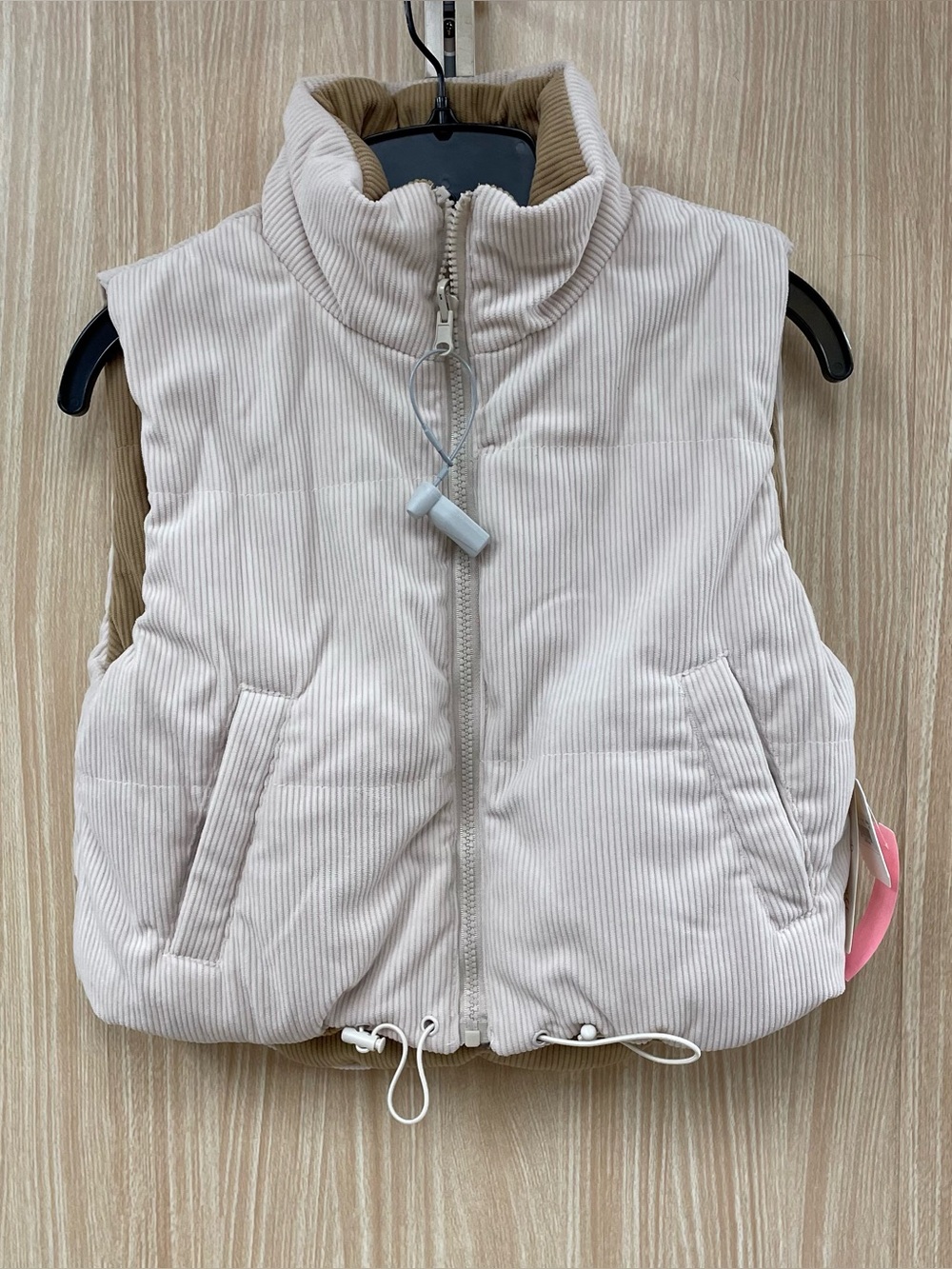 Altar'd State cream/brown vest size xxs NEW